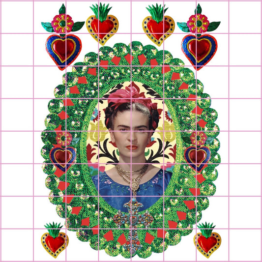 Frida Corazones Verde