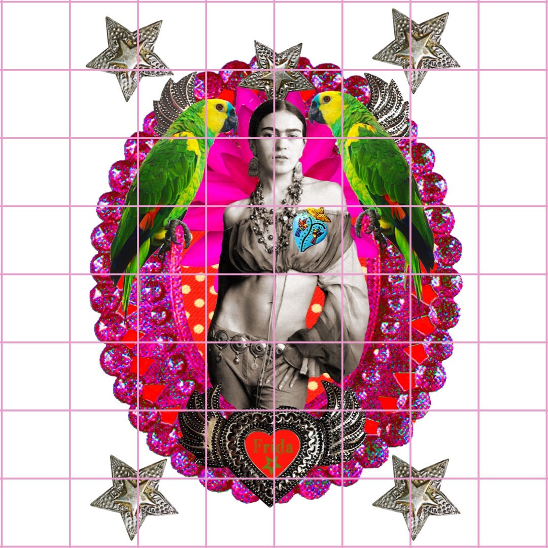Frida Perroquets Rose