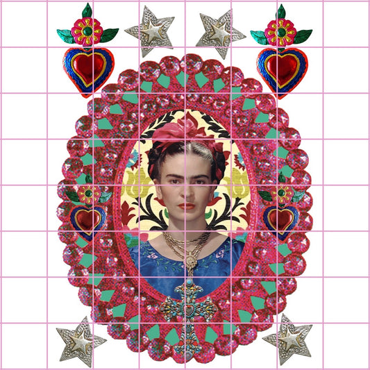 Frida Corazones Rosa